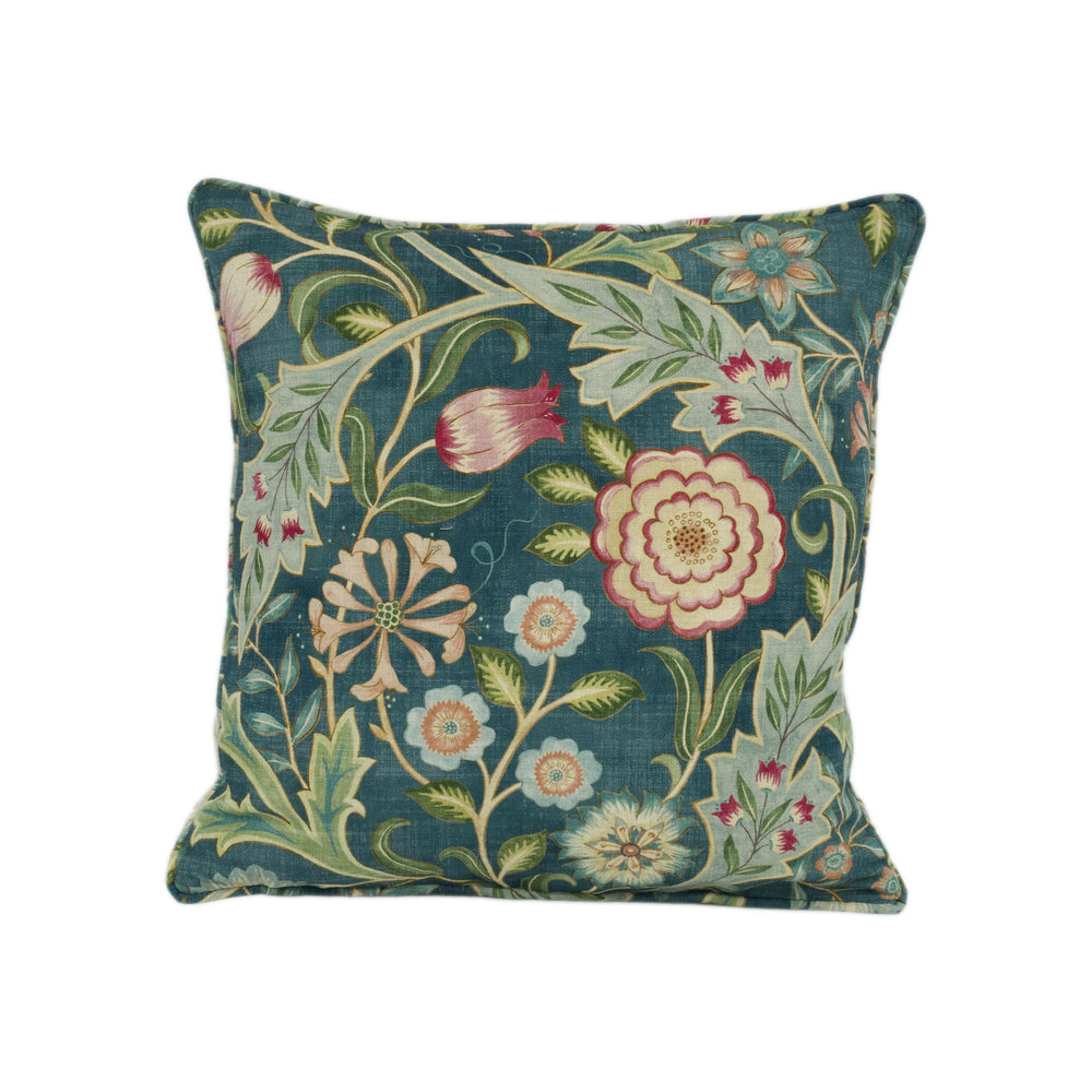 William Morris - Wilhelmina - Teal - Cushion Cover Throw Pillow Designer Home Décor.