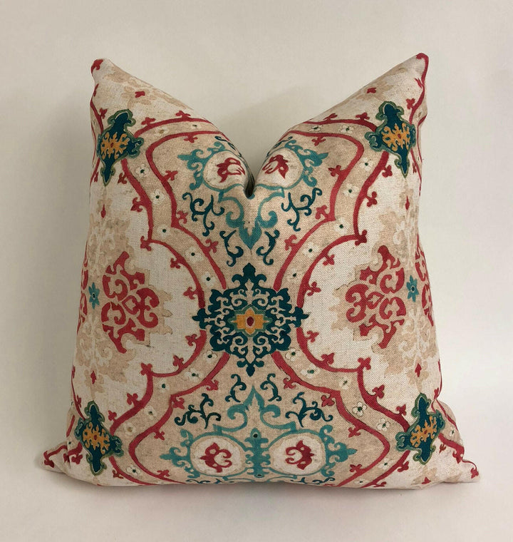 Designers Guild / William Yeoward - Valetta - Peacock - Cushion Cover Throw Pillow Designer Home Decor.