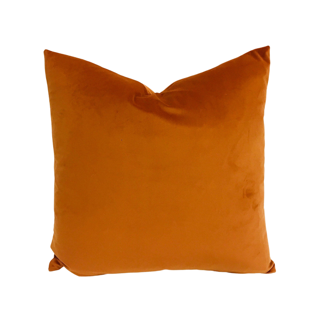 Designer Velvet Stunning Orange Cushion Covers Throw Pillow Designer Home Decor.