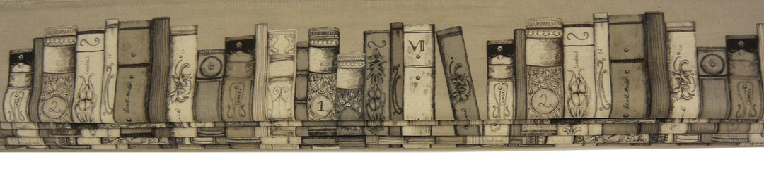 Voyage - Library Books - Sepia - Professionally Made Roman Blind Made to Measure.