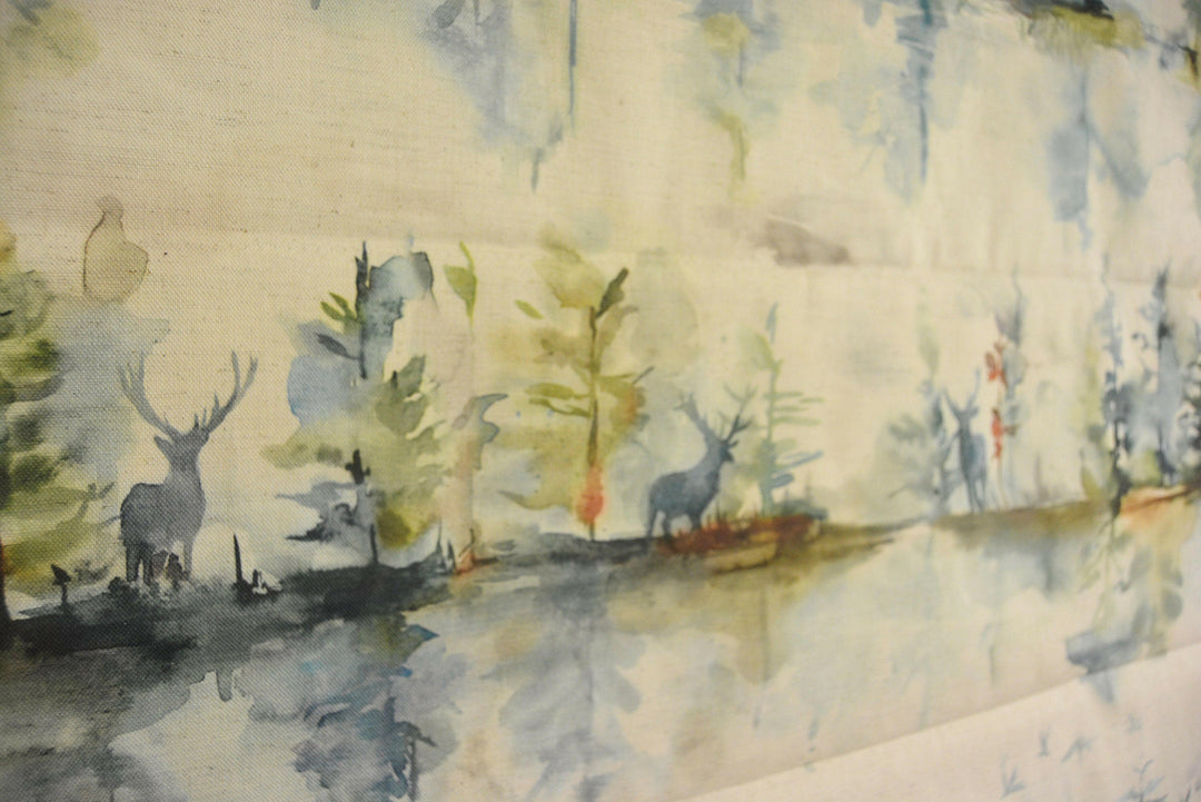 Voyage Decoration - Wilderness - Linen Topaz - Fabric Made To Measure Professionally Made Roman Blind.