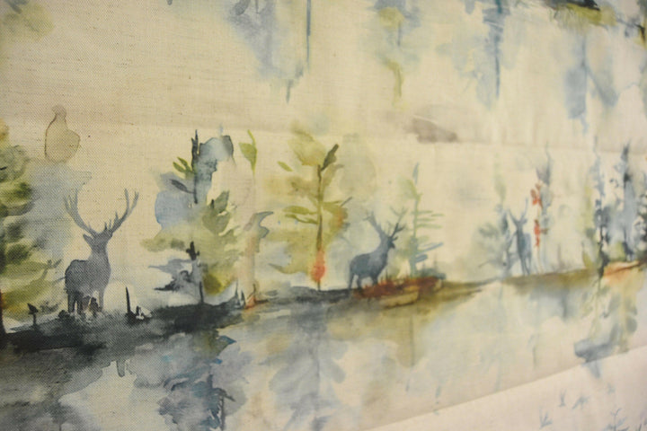 Voyage Decoration - Wilderness - Linen Topaz - Fabric Made To Measure Professionally Made Roman Blind.