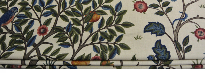 William Morris - Kelmscott Tree - Woad / Wine - Professionally Made Roman Blind Made to Measure.