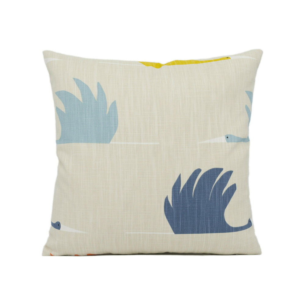 Scion - Colin Crane - Pink Grapefruit / Ink / Sky - Charming Colin Crane Cushion Cover - Handmade Throw Pillow - Designer Home Decor.