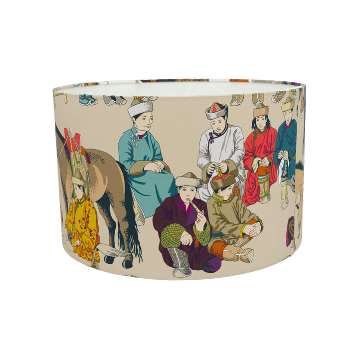 Manuel Canovas - Hazara - Turquoise - Lampshade - Ceiling Light -  Interesting Nomadic Horses Handmade Designer Home Décor.