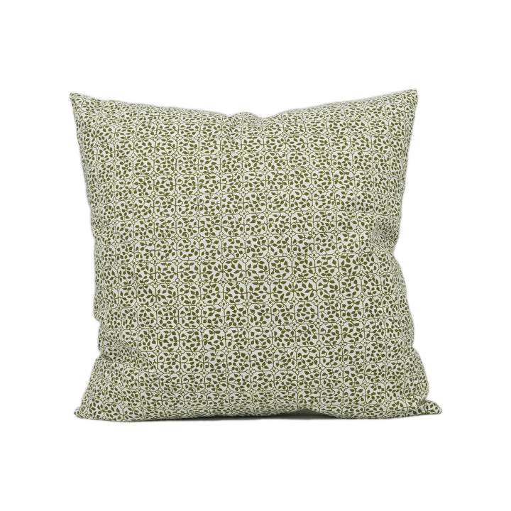 Soane Britain x Sophie Coryndon - Wilton Vine - Moss - Medieval Floral Renaissance Designer Cushion Cover - Luxury Throw Pillow - Handmade.
