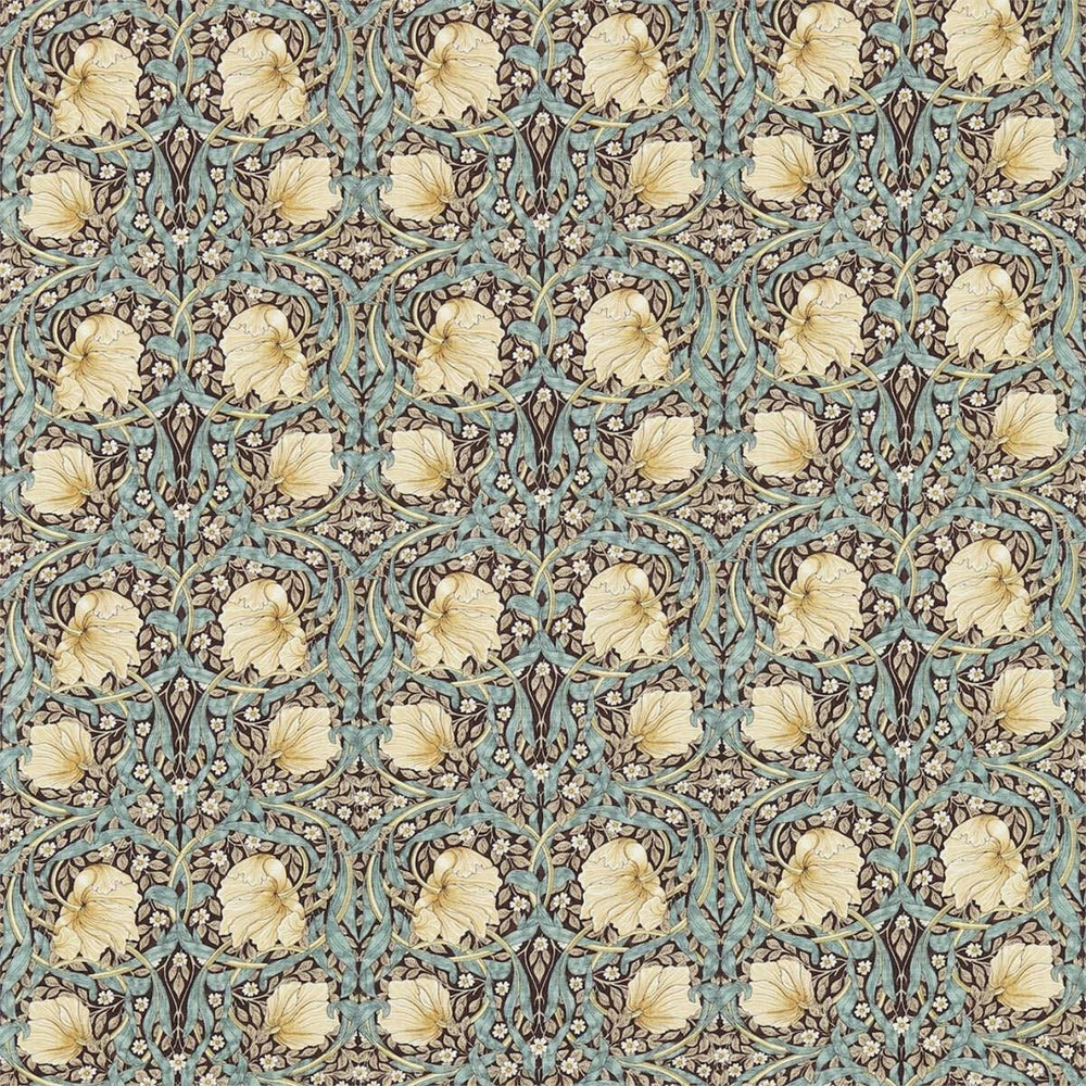 William Morris - Pimpernel - Bullrush / Slate - Stunning Contrast Piped Cushion Cover Designer Pillow Throw Home Decor.