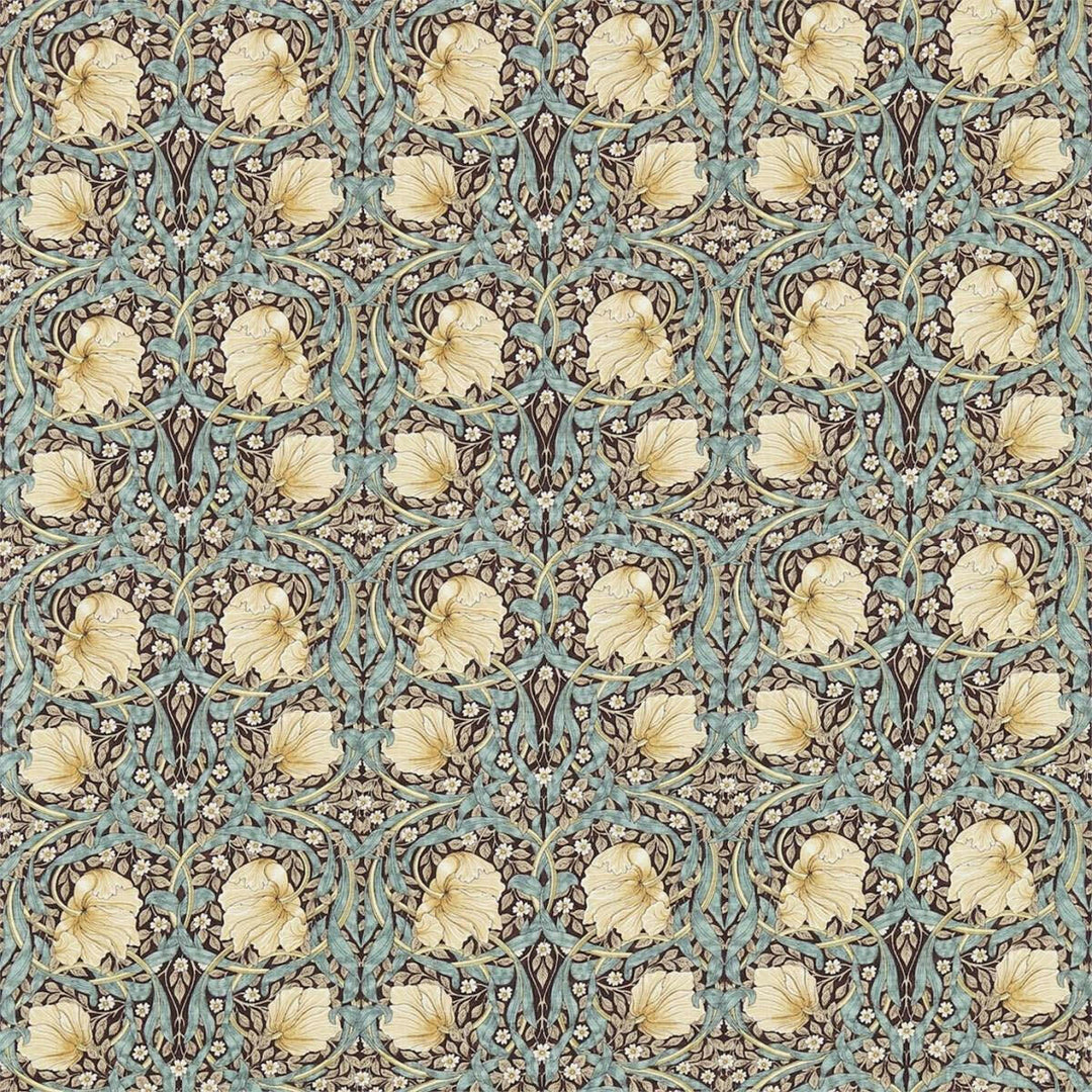 William Morris - Pimpernel - Bullrush / Slate - Stunning Contrast Piped Cushion Cover Designer Pillow Throw Home Decor.