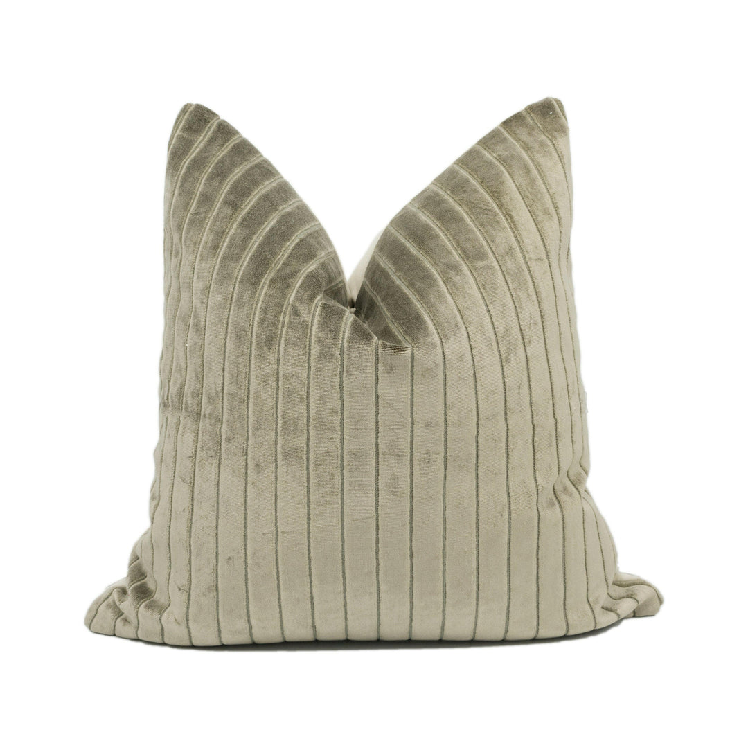 Wemyss - Galileo - Warm Taupe - Plush Luxurious Thick Velvet Designer Cushion Cover - Luxury Throw Pillow - Handmade Home Decor.