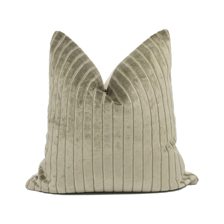 Wemyss - Galileo - Warm Taupe - Plush Luxurious Thick Velvet Designer Cushion Cover - Luxury Throw Pillow - Handmade Home Decor.