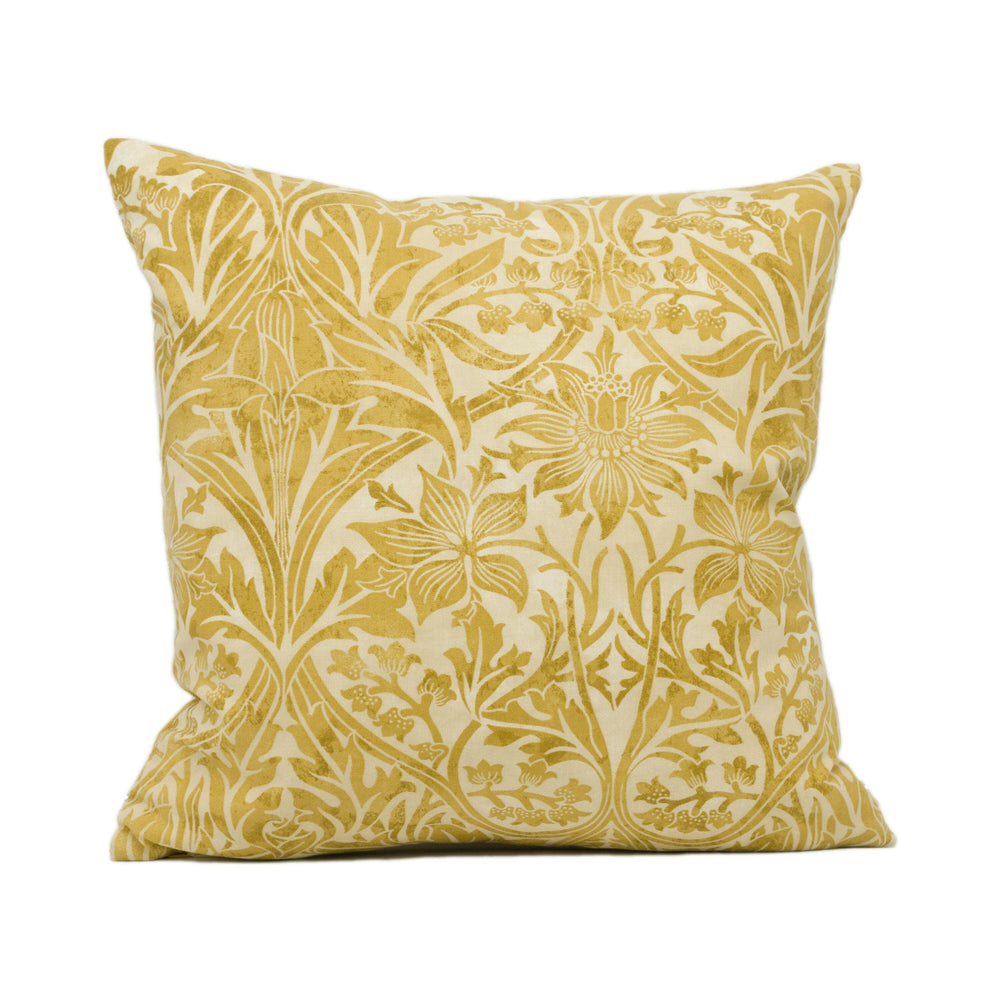 William Morris - Bluebell - Gold / Vellum - Classic English Designer Cushion Cover Stunning Designer Throw Pillow Home Décor.