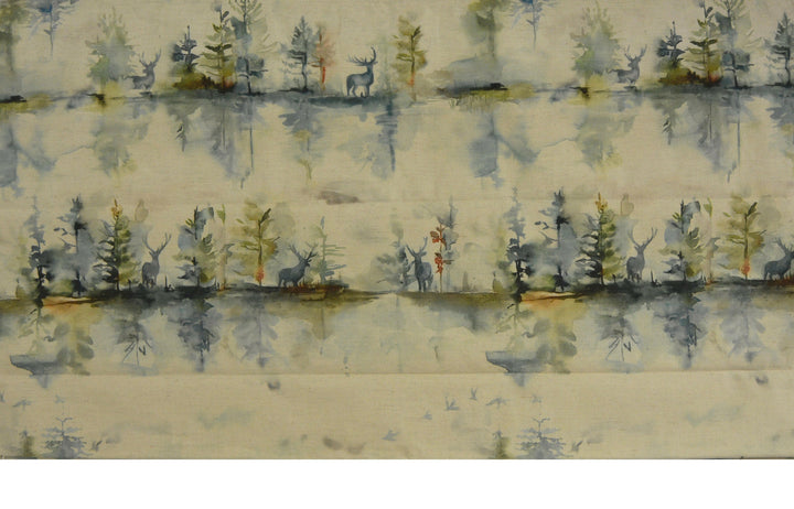 Voyage Decoration - Wilderness - Linen Topaz - Fabric Made To Measure Professionally Made Roman Blind.