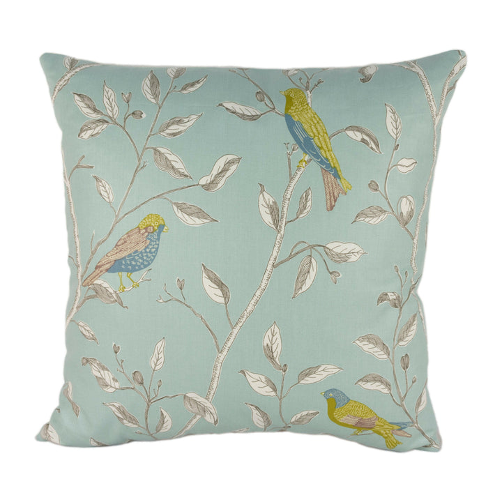Sanderson - Finches - Duck Egg - Stunning Designer Cushion Cover Home Decor Throw Pillow.