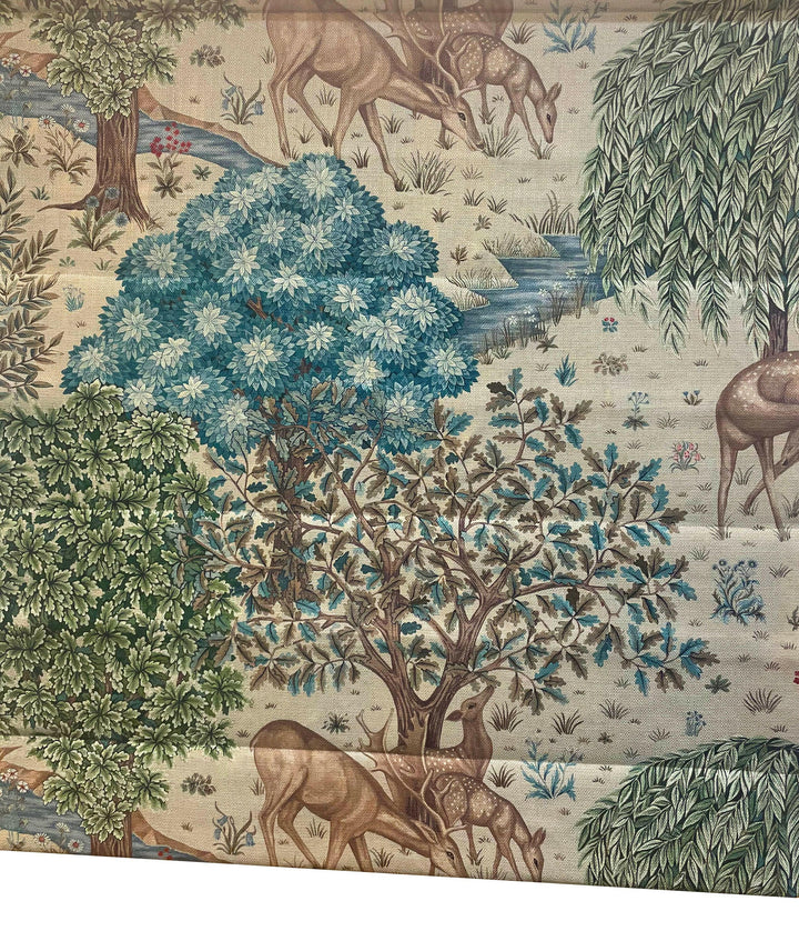 William Morris - The Brook - Tapestry Linen - Made To Measure Professionally Made Roman Blind.