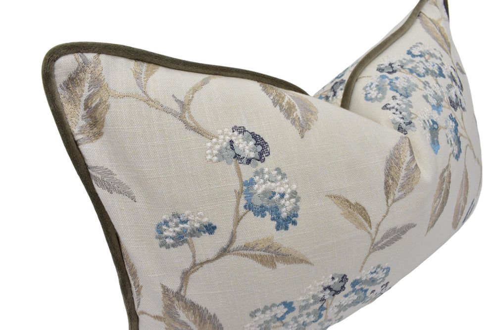 a close up of a pillow on a white background