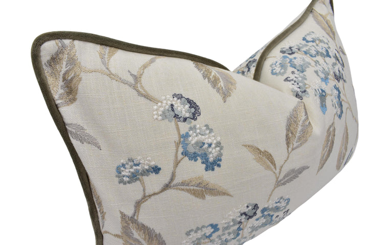 a close up of a pillow on a white background