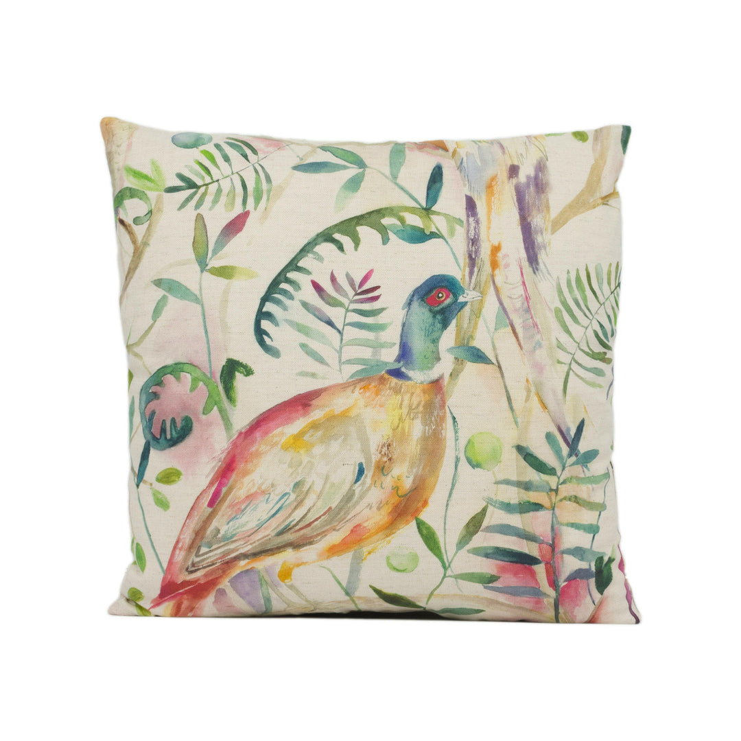 Voyage - Graystoke - Fig - Countryside Pheasant Fowl Cushion Cover - Handmade Throw Pillow - Designer Home Décor.