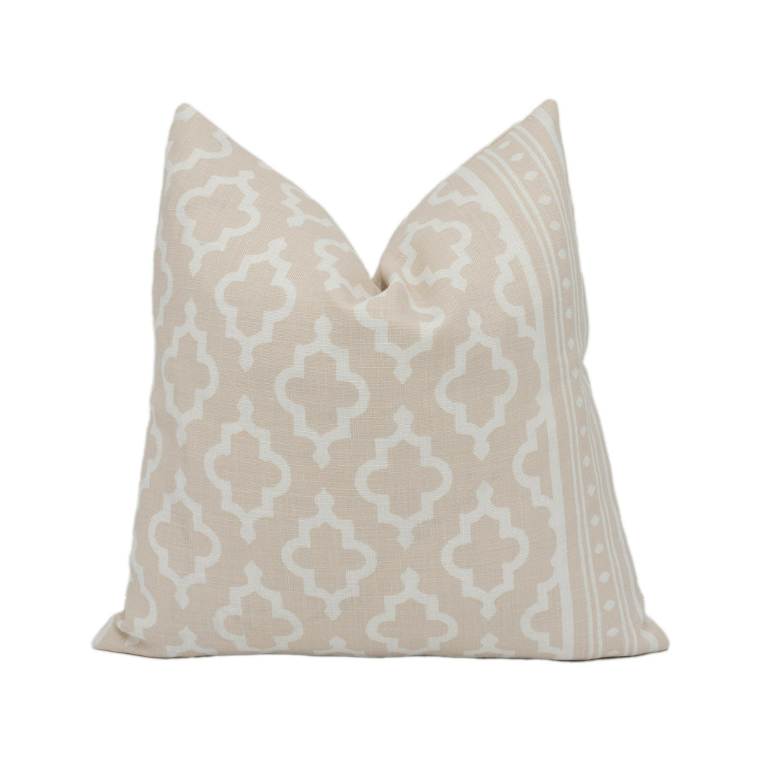 Schumacher - Jake - Quiet Pink - Moroccan Inspired Geometric Cushion Cover Handmade Throw Pillow Designer Home Décor.