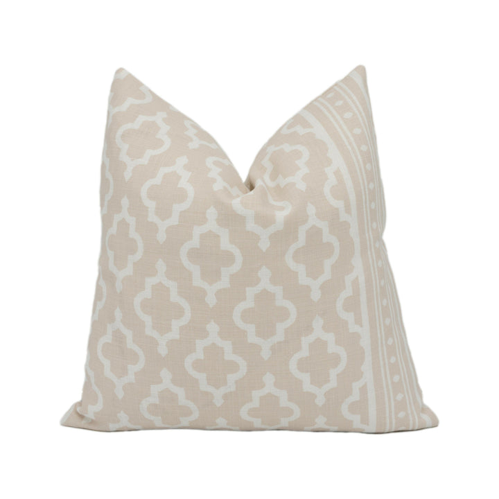 Schumacher - Jake - Quiet Pink - Moroccan Inspired Geometric Cushion Cover Handmade Throw Pillow Designer Home Décor.