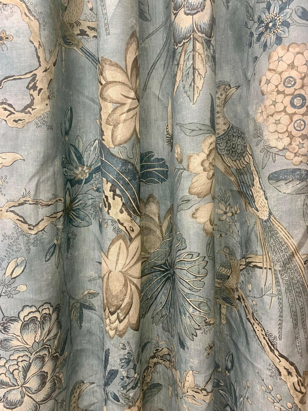 Anna French Fabric - Thibaut - Villeneuve Aqua-  Made to Measure Curtains - Designer Drapery.