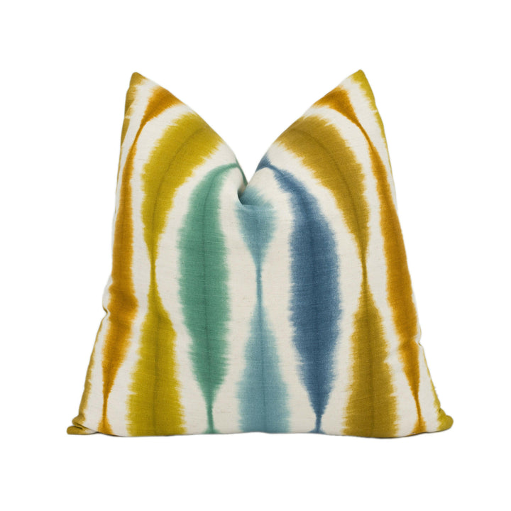 Scion - Usuko - Rust / Marine / Indigo  - Japanese and Ikat Inspired Cushion Cover - Handmade Throw Pillow Designer Home Décor.