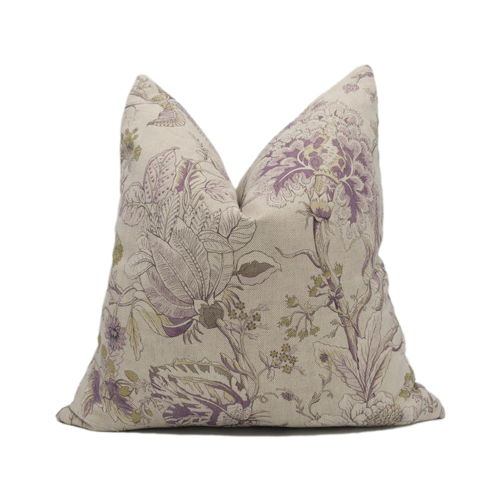 Clarke & Clarke Sissinghurst Cushion Cover – Heather Olive Floral Throw Pillow