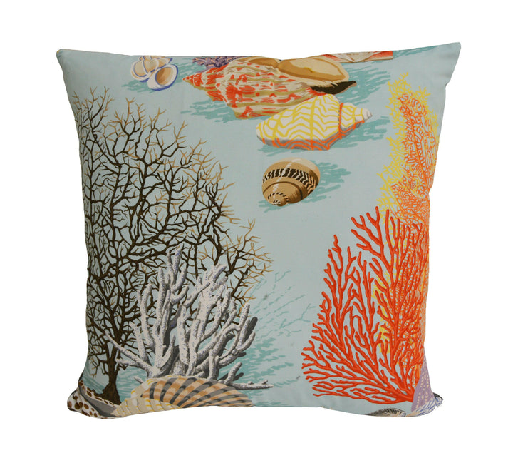 Manuel Canovas - Byron Bay - Turquoise - Exotic Australian Inspired Marine Foliage Cushion Cover - Handmade Throw Pillow Designer Home Decor.
