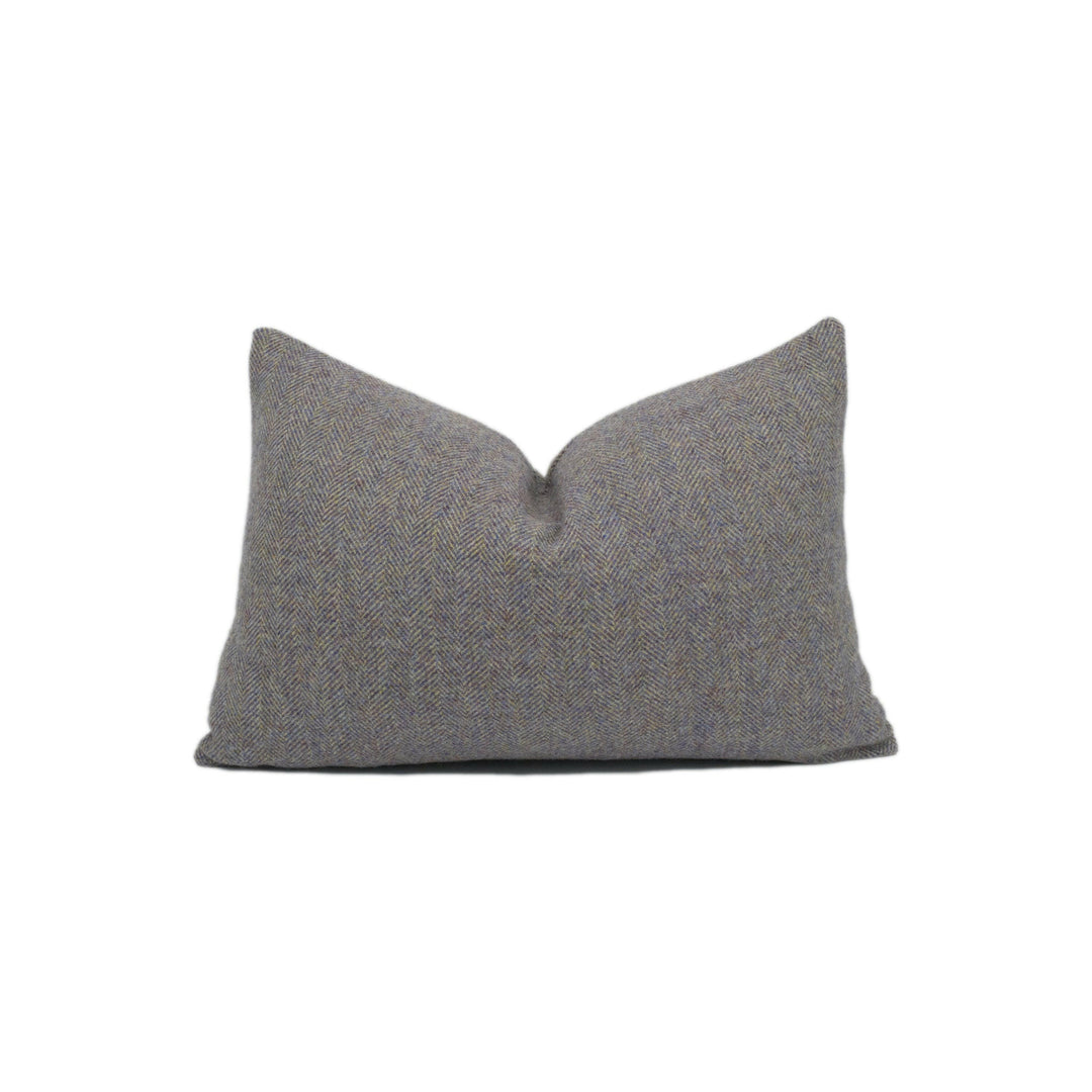 Abraham Moon - Herringbone - Lilac - 100% Wool Cushion Cover - Designer Plaid Pillow Cover - Handmade Custom Abraham Moon Pillow.
