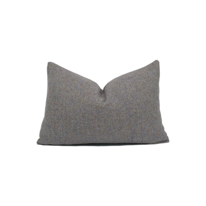 Abraham Moon - Herringbone - Lilac - 100% Wool Cushion Cover - Designer Plaid Pillow Cover - Handmade Custom Abraham Moon Pillow.