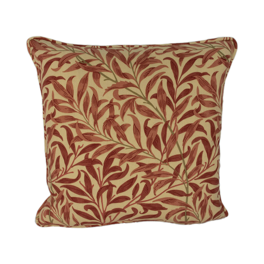 William Morris - Willow Boughs - Biscuit / Terracotta - Cushion Cover Throw Pillow Designer Home Decor.