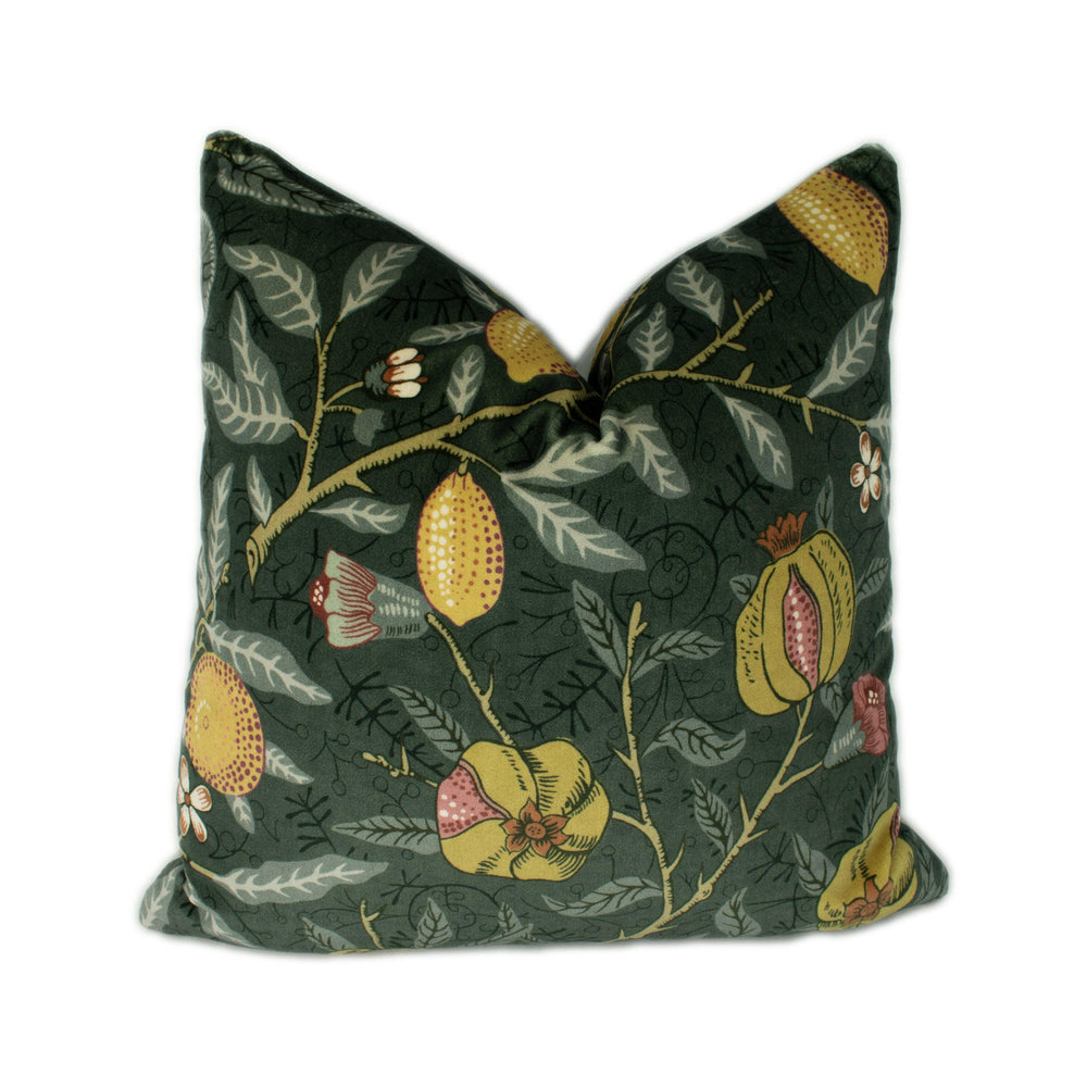 William Morris - Fruit Velvet - Walnut / Bullrush - Cushion Cover Throw Pillow Designer Home Decor.