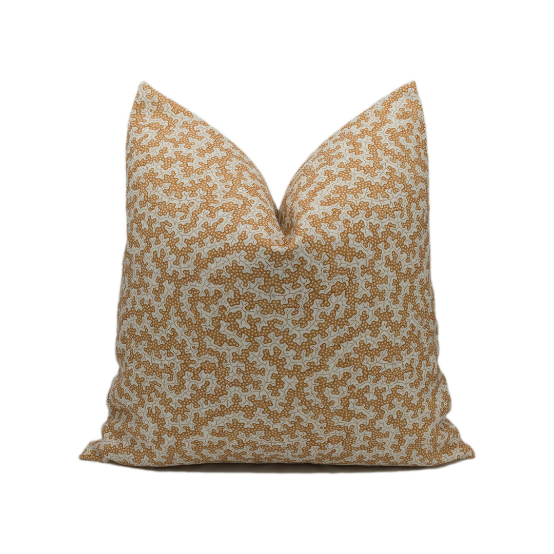 Sanderson - Truffle - Sandstone - Interesting Small Scale Dotted Mushroom Designer Cushion Cover - Handmade Throw Pillow - Luxury Home Décor.