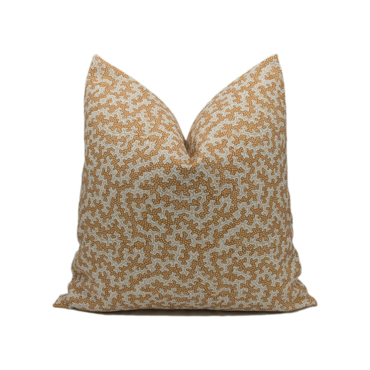 Sanderson - Truffle - Sandstone - Interesting Small Scale Dotted Mushroom Designer Cushion Cover - Handmade Throw Pillow - Luxury Home Décor.