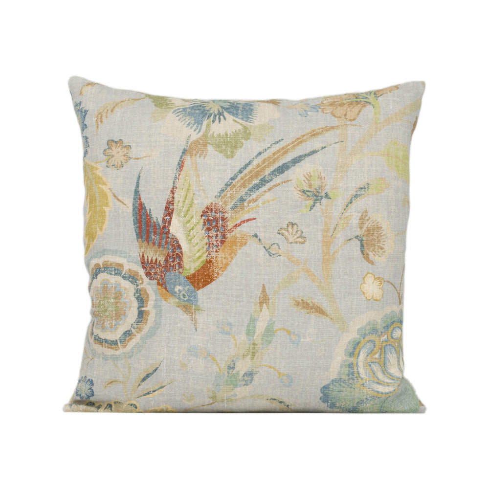 Colefax & Fowler - Cassandra - Navy - Stylised Tapestry Inspired Floral Cushion Cover - Handmade Throw Pillow - Designer Home Décor.