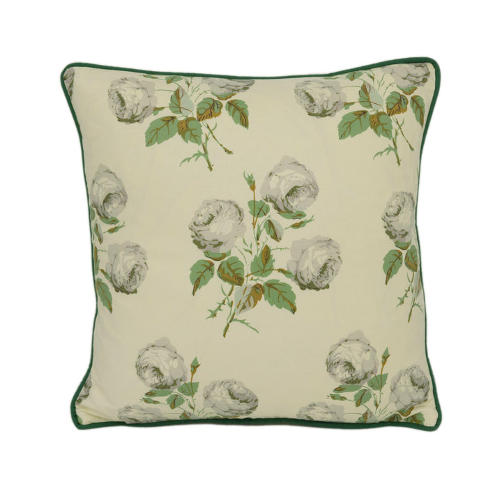 Colefax and Fowler - Bowood - Green / Grey Chintz - Classic Iconic Floral Designer Cushion Cover - Handmade Throw Pillow Luxury Home Decor.