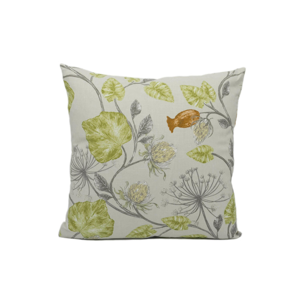 Iliv - Parchment Fern - Delicate Hand Drawn Botanical Floral Cushion Cover - Handmade Throw Pillow - Designer Home Décor.