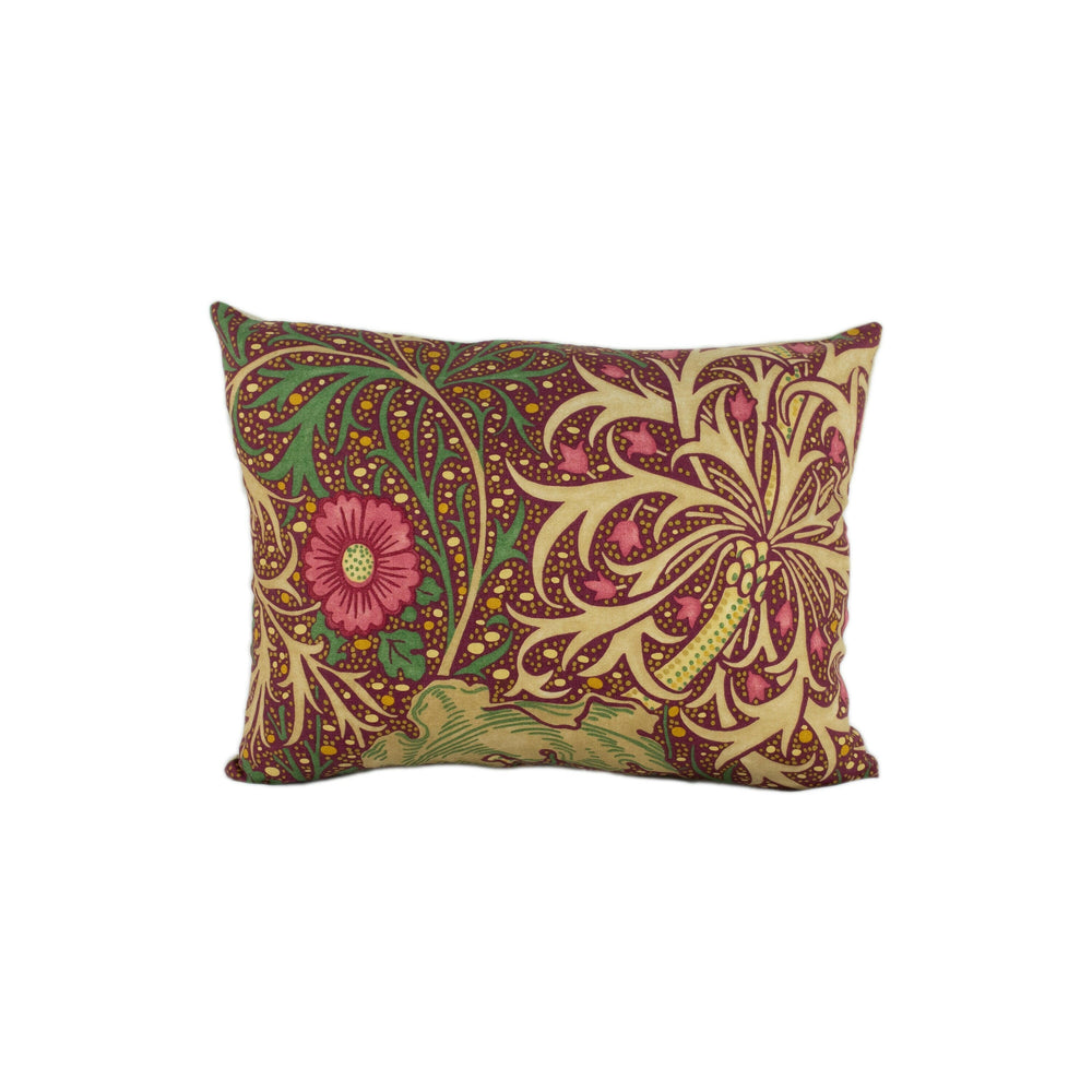 William Morris - Seaweed - Aubergine / Bayleaf - Cushion Cover Throw Pillow Designer Home Decor.
