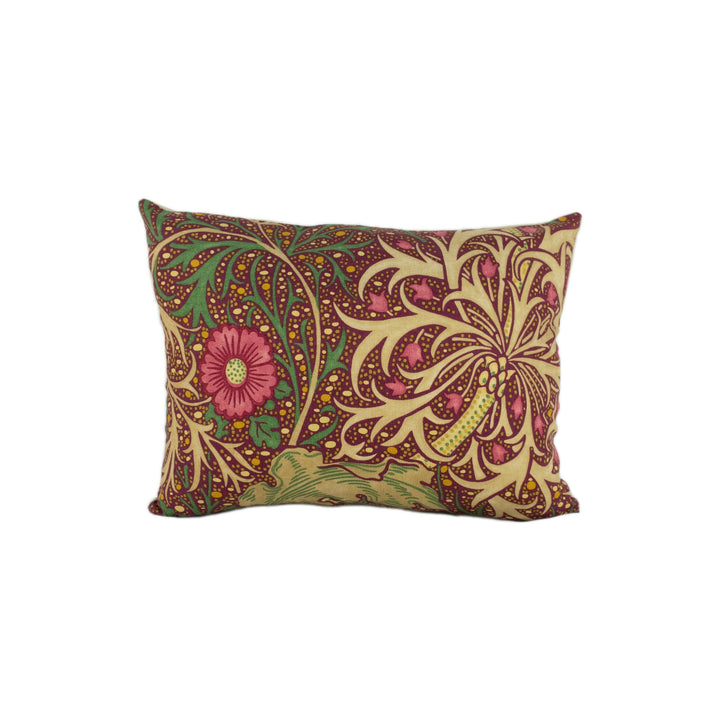 William Morris - Seaweed - Aubergine / Bayleaf - Cushion Cover Throw Pillow Designer Home Decor.