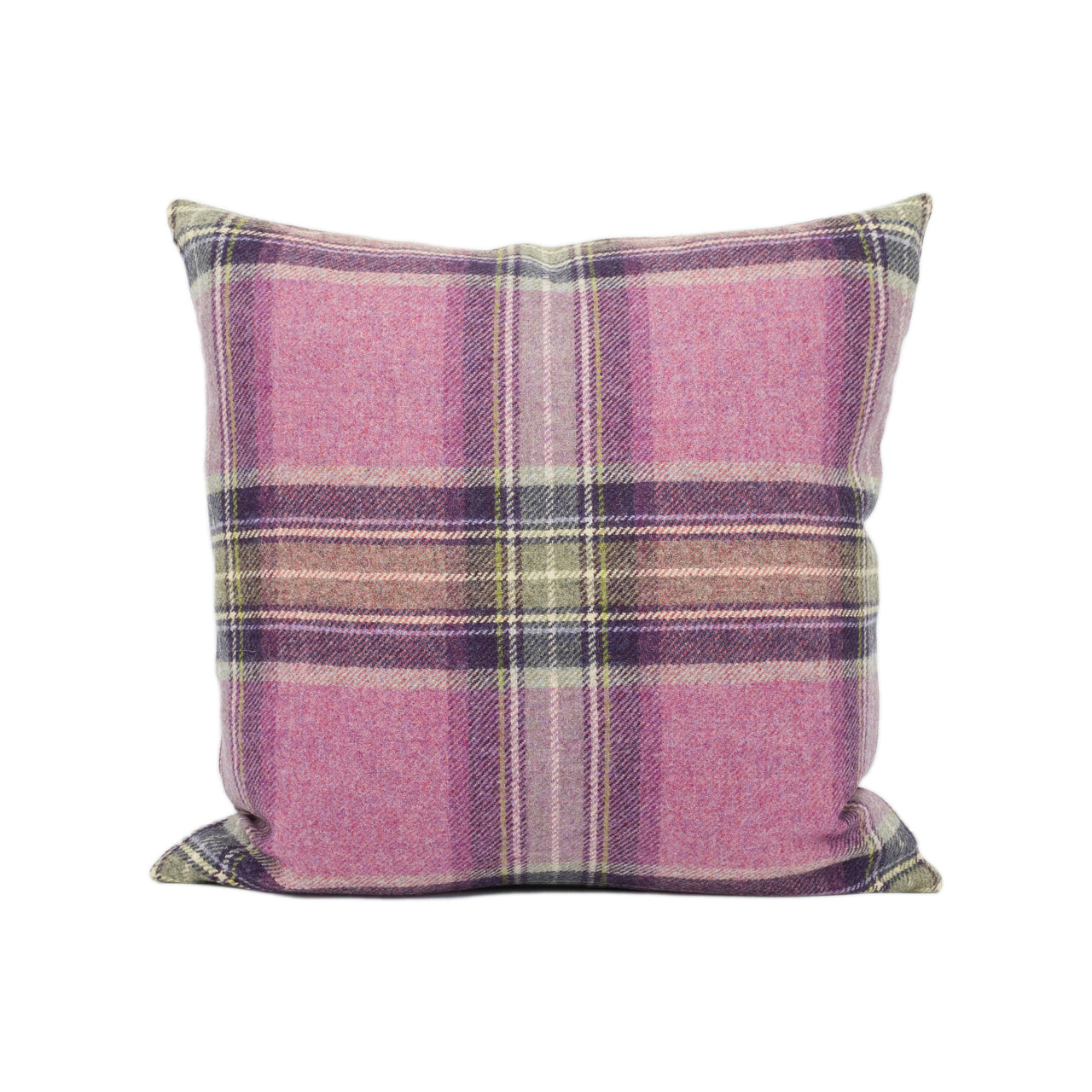 Abraham Moon - Glen Derry - Pink - 100% Wool Humane Sustainable Eco Friendly Designer Cushion Cover - Luxury Throw Pillow - Handmade Home