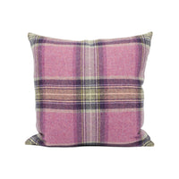 Thumbnail for Abraham Moon - Glen Derry - Pink - 100% Wool Humane Sustainable Eco Friendly Designer Cushion Cover - Luxury Throw Pillow - Handmade Home