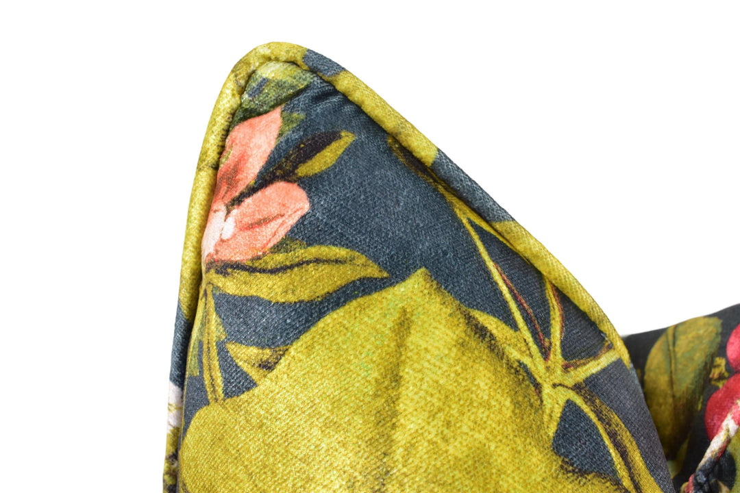 a close up of a tie with flowers on it