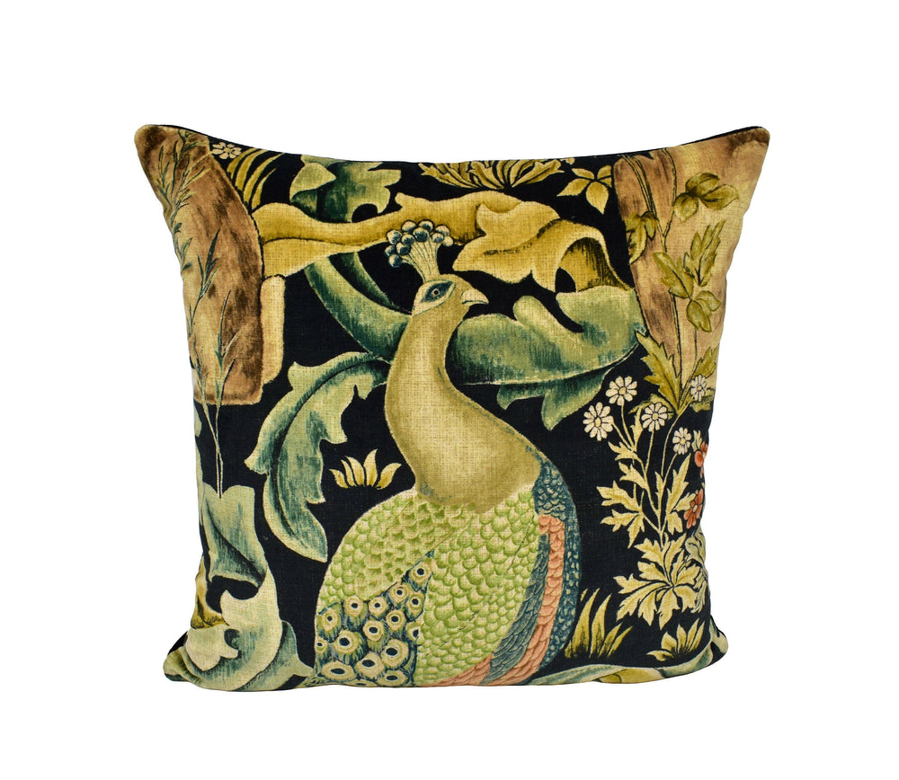 William Morris - Forest Velvet - Charcoal - Cushion Cover Throw Pillow Designer Homer Decor.