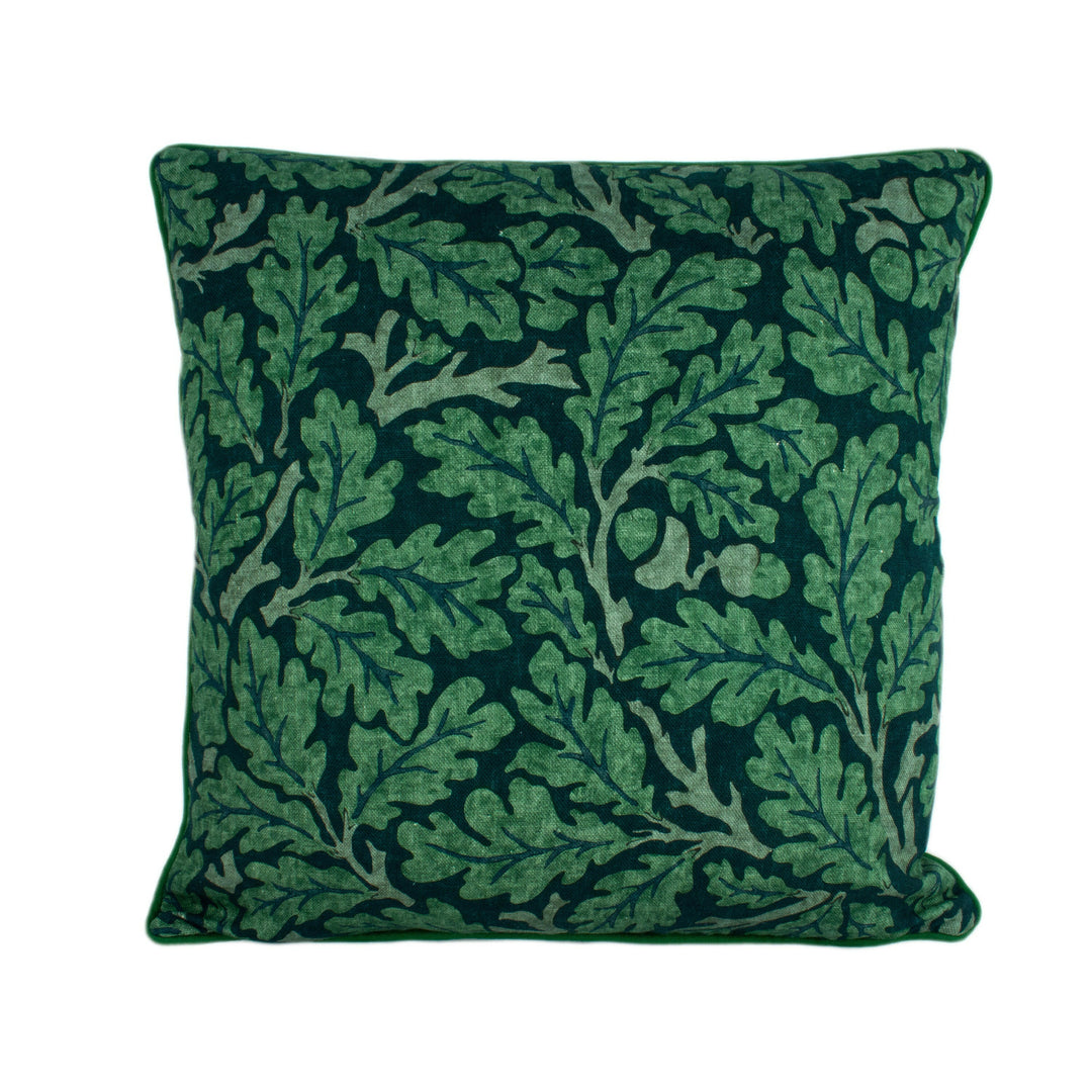 William Morris - Oak - Teal / Slate - Cushion Cover Throw Pillow Designer Home Decor.