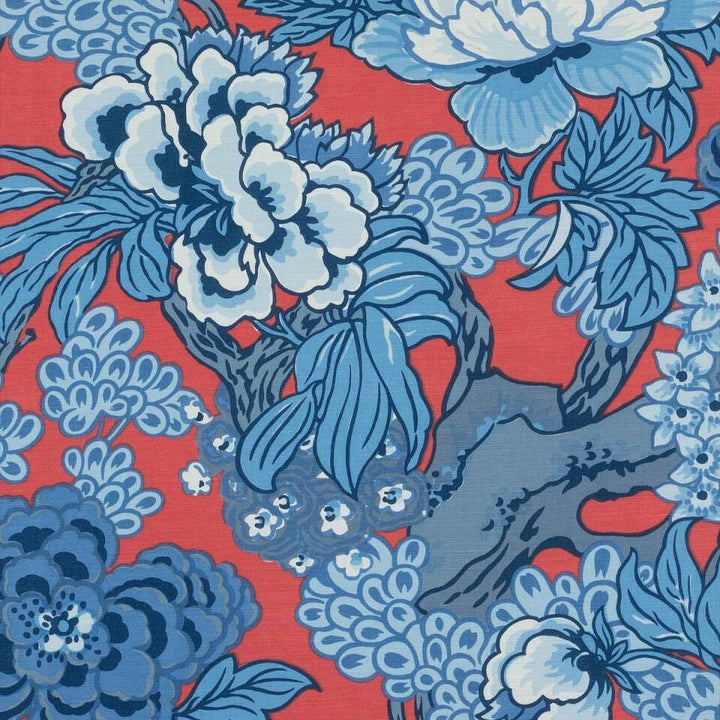 Thibaut - Honshu - Red and Blue -  Made To Measure Professionally Made Roman Blind.