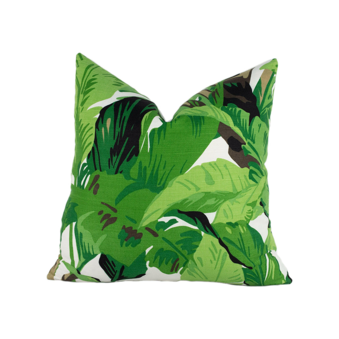 Thibaut - Travelers Palm - Green - Stunning Designer Cushion Cover Home Decor Throw Pillow.