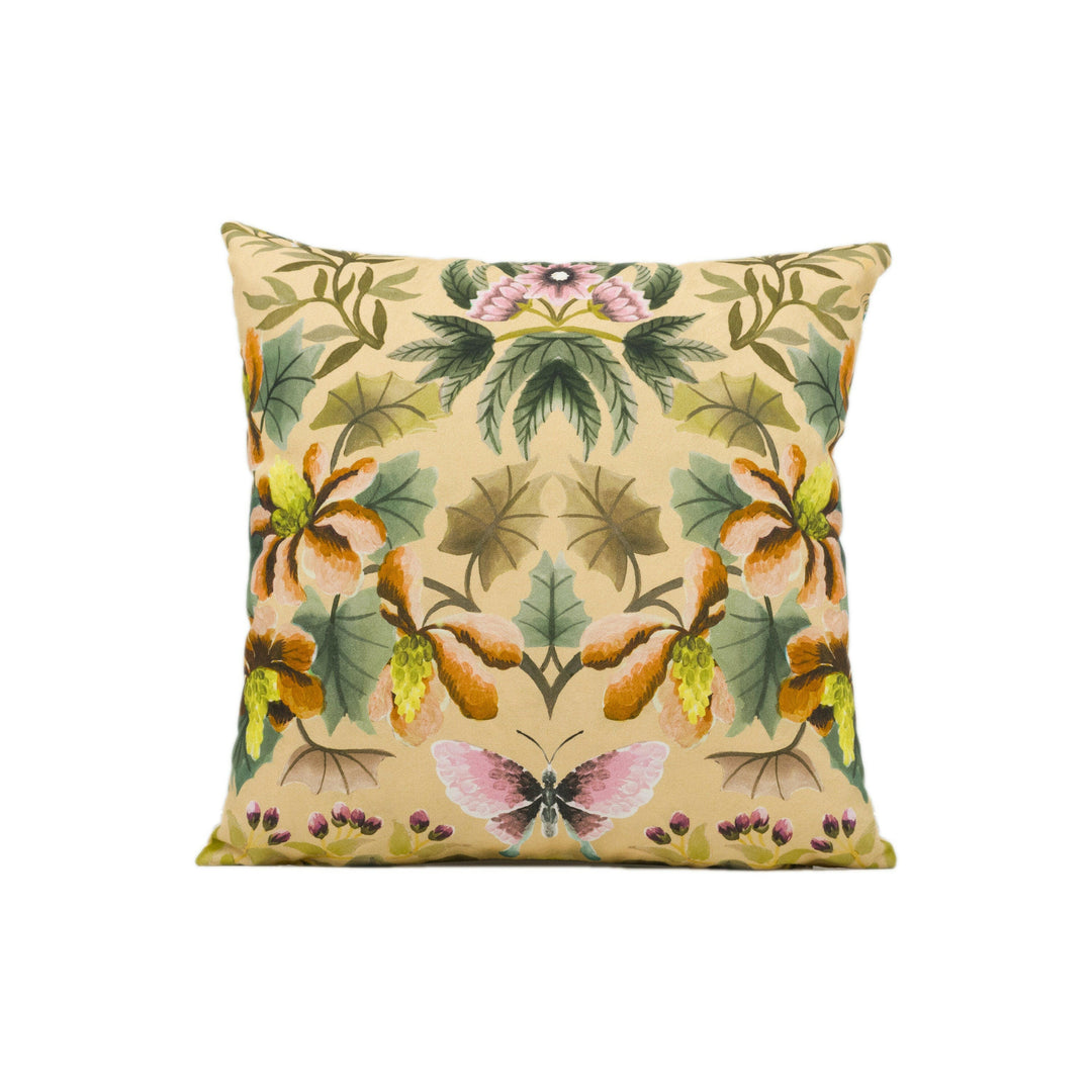 Designers Guild - Ikebana Damask - Coral - Painterly Kaleidoscopic Floral Cushion Cover - Handmade Throw Pillow - Designer Home Décor.