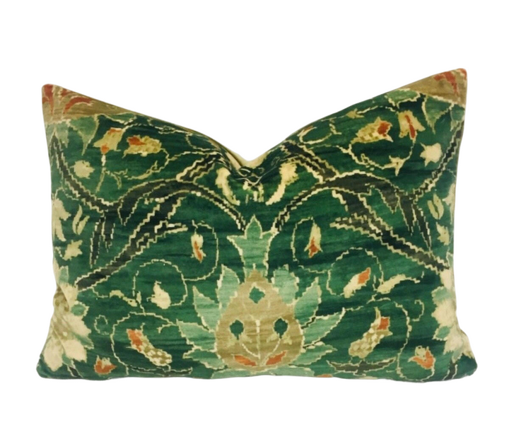 William Morris - Montreal Velvet - Forest / Teal -  Cushion Cover Throw Pillow Designer Home Decor.