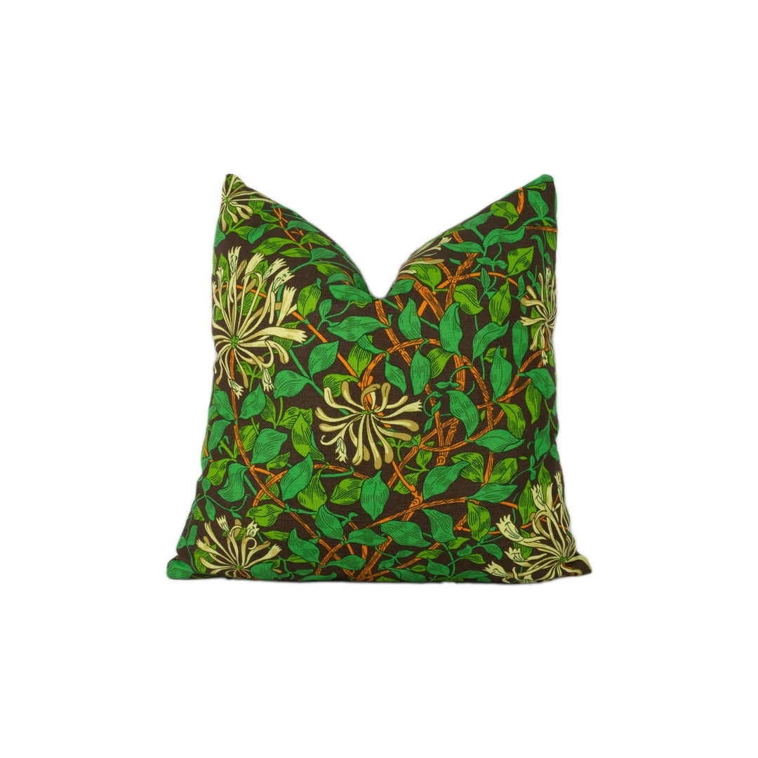 William Morris - Honeysuckle - Autumn - Cushion Cover Throw Pillow Designer Home Decor.