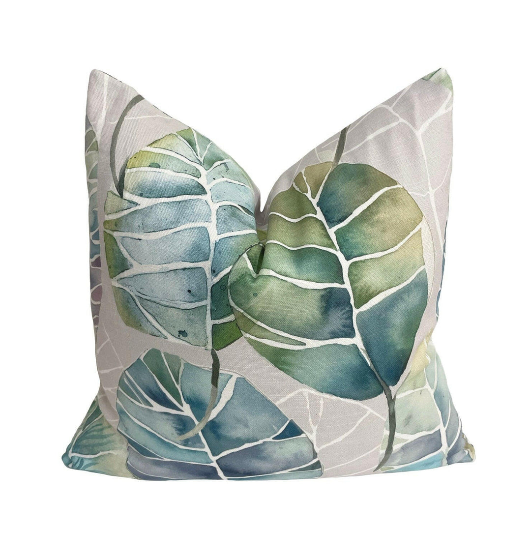 Voyage - Cassava - Capri - Wonderful Leaf Design Cushion Cover Handmade Throw Pillow Designer Home Décor.