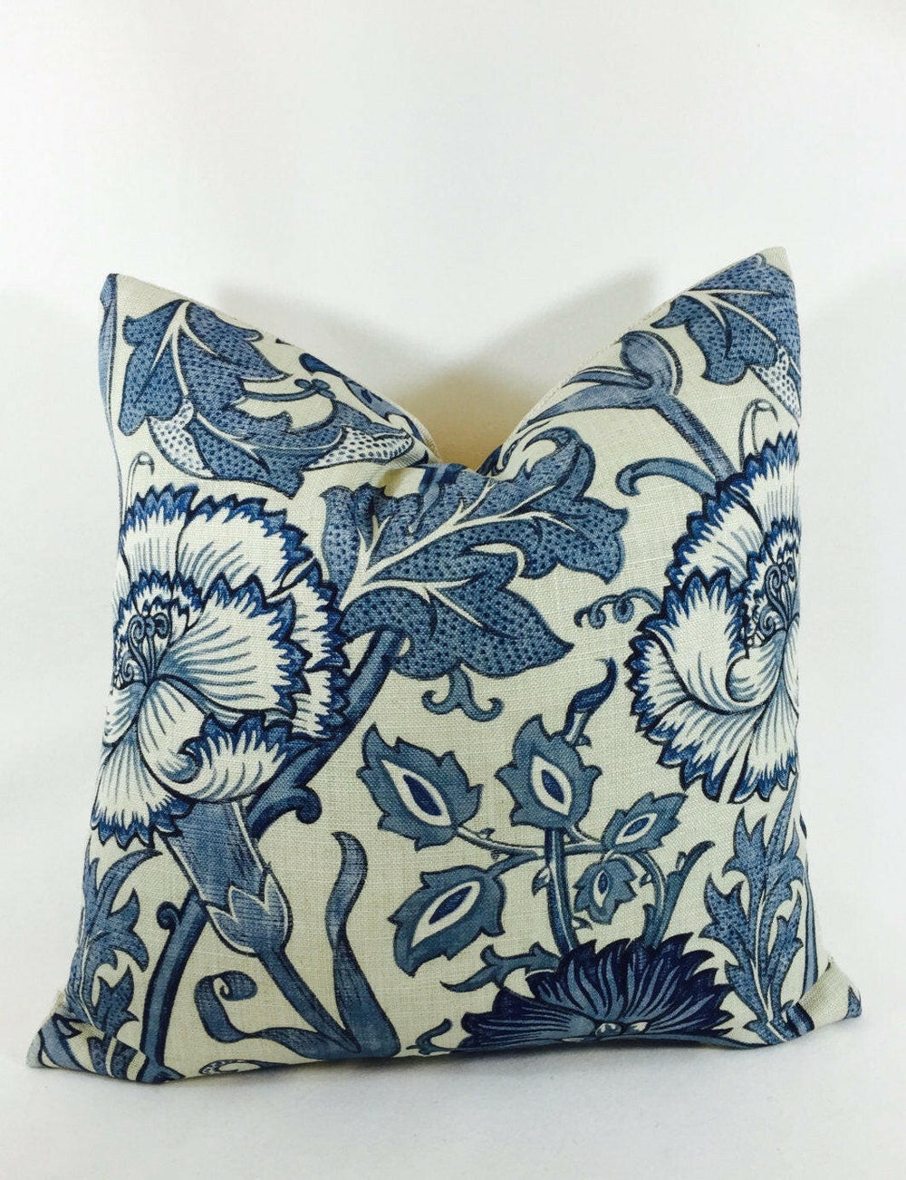 William Morris - Pink & Rose - Indigo / Vellum - Classic British Designer Cushion Cover Throw Pillow Home Decor.